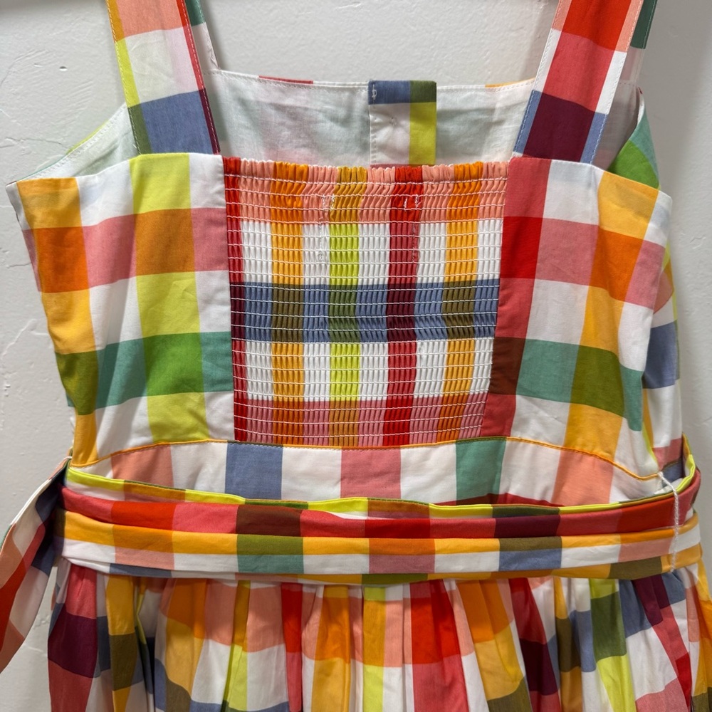 NWT Christopher John Rogers X Target Gingham Plaid Dress Colorful Belt Women's 0 - Picture 13 of 16